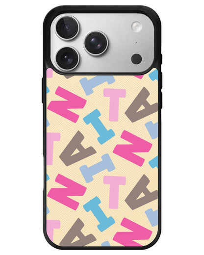 iPhone Leather Grip - Scattered Monogram 2.0