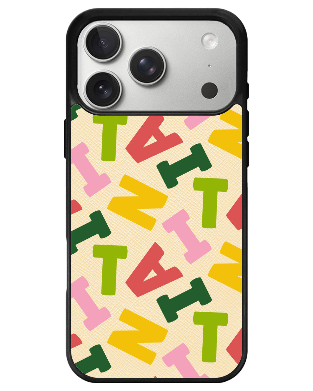 iPhone Leather Grip - Scattered Monogram 3.0