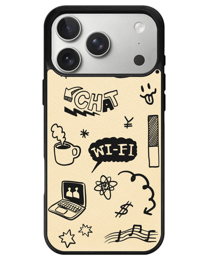 iPhone Leather Grip - Social Black