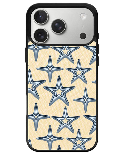 iPhone Leather Grip - Chrome Star