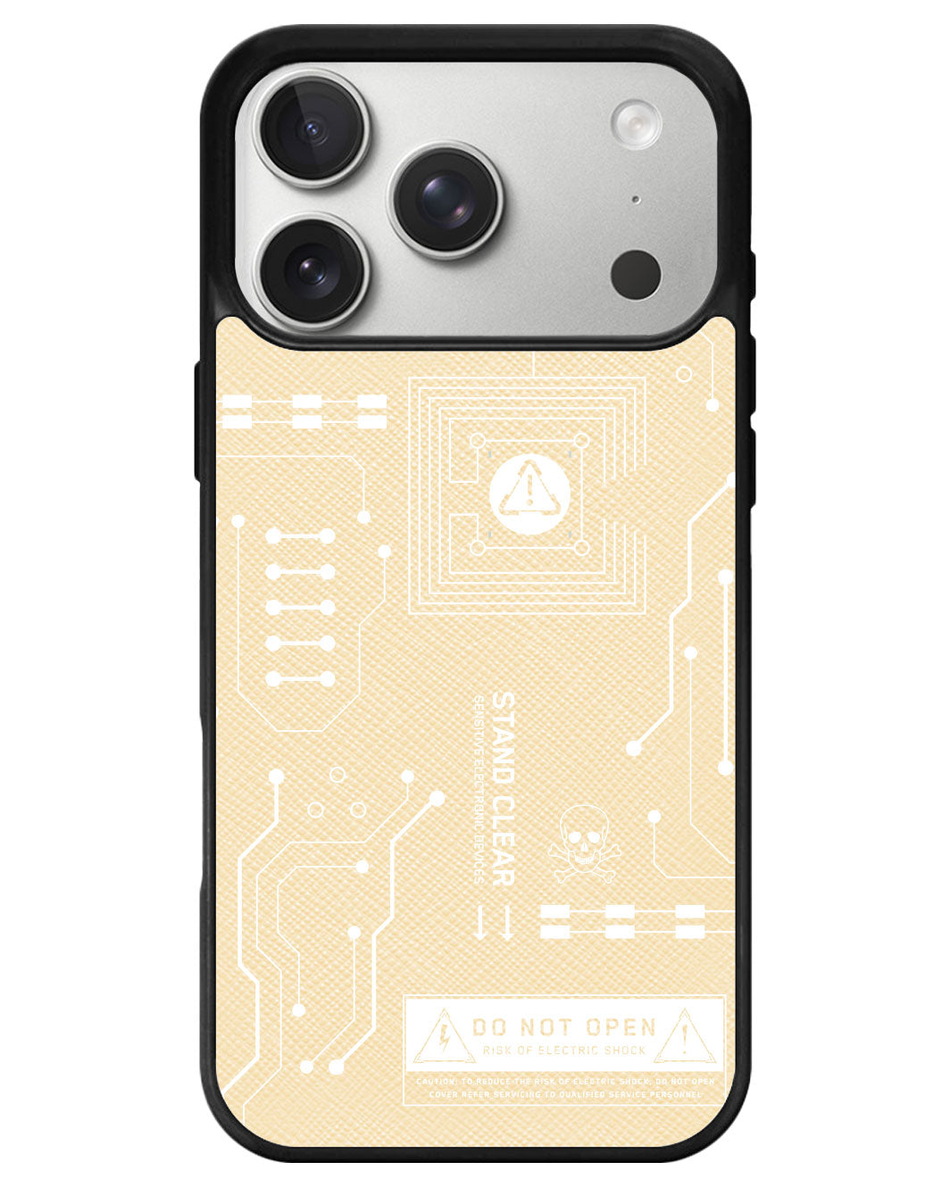 iPhone Leather Grip - Circuit White