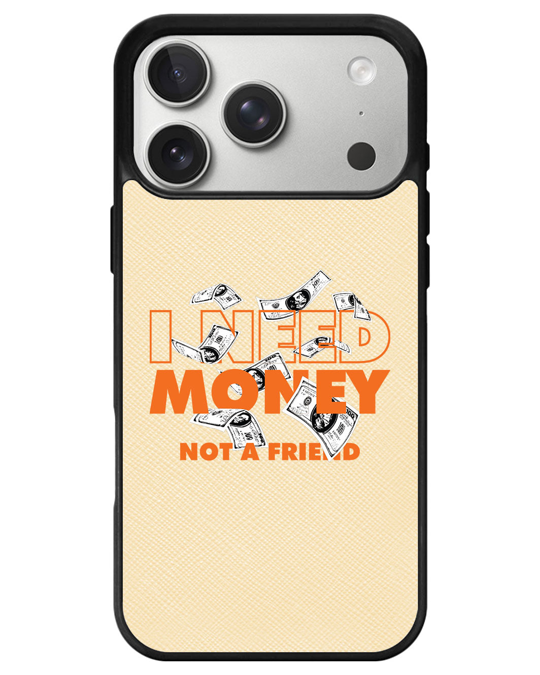 iPhone Leather Grip - Money Better Than Friend