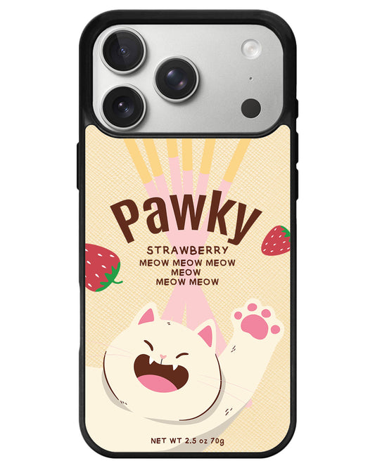 iPhone Leather Grip - Pawky Cat
