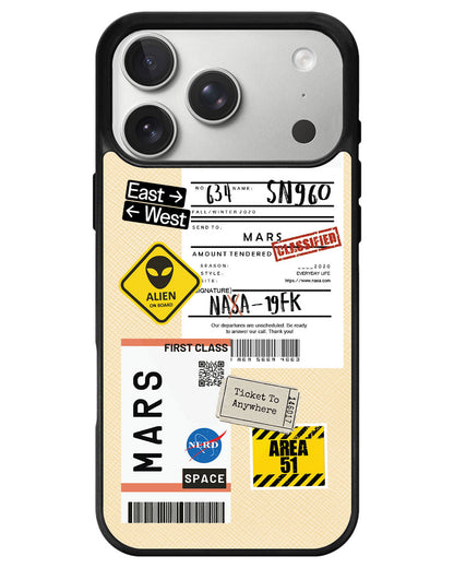 iPhone Leather Grip - Ticket To Mars