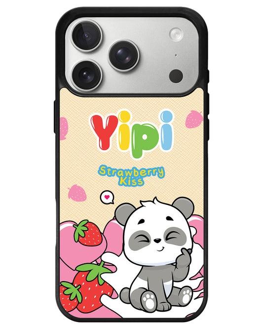 iPhone Leather Grip - Yipi Strawberry Kiss