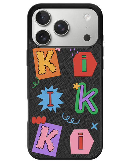 iPhone Leather Grip - Adorable Monogram
