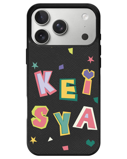 iPhone Leather Grip - Adorable Monogram 4.0
