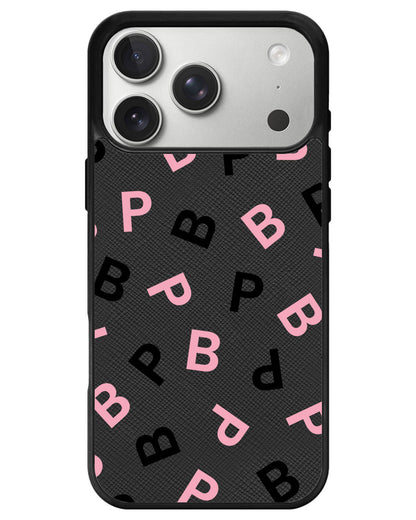iPhone Leather Grip - Blackpink Monogram