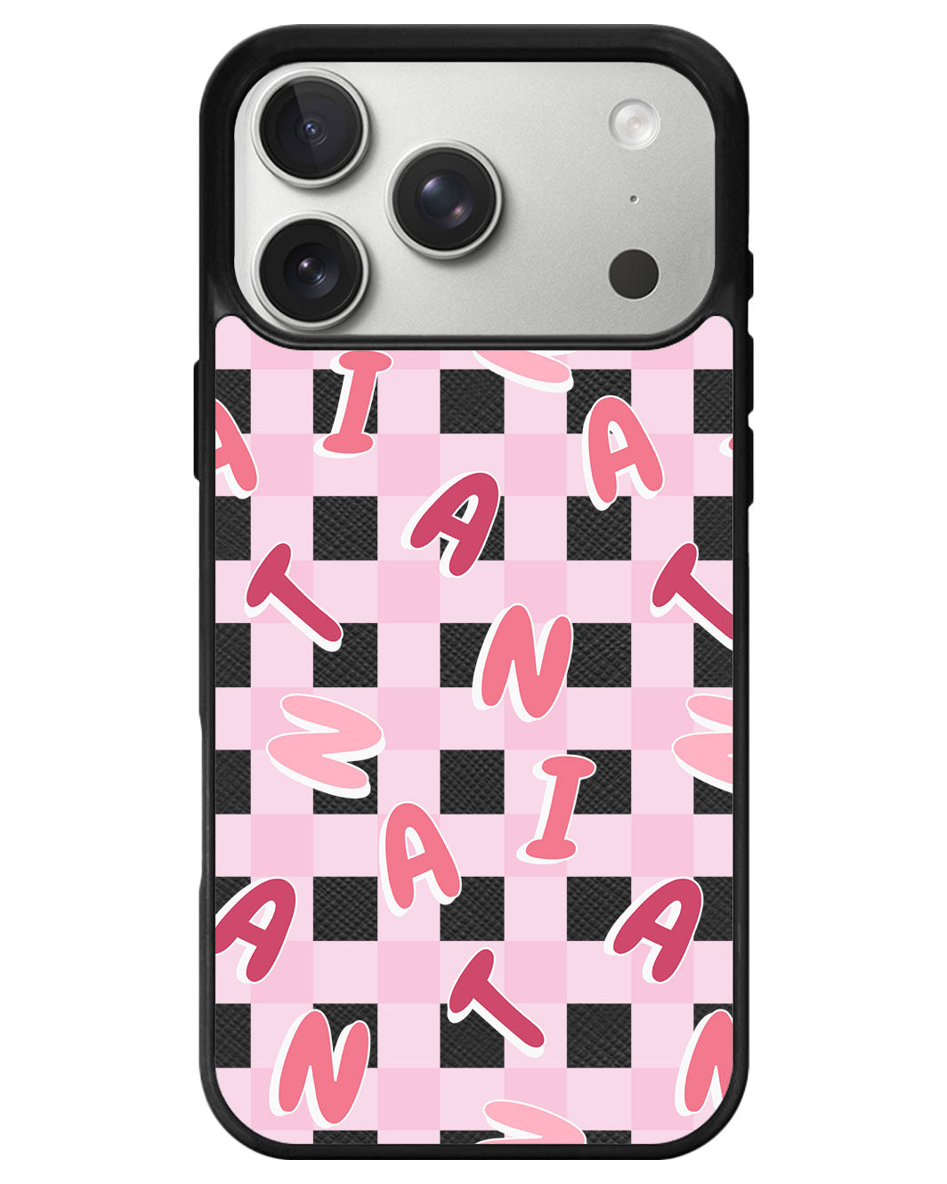 iPhone Leather Grip - Checkered Monogram 1.0