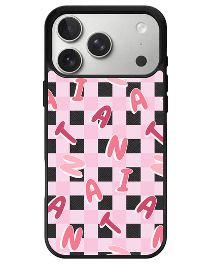 iPhone Leather Grip - Checkered Monogram 1.0