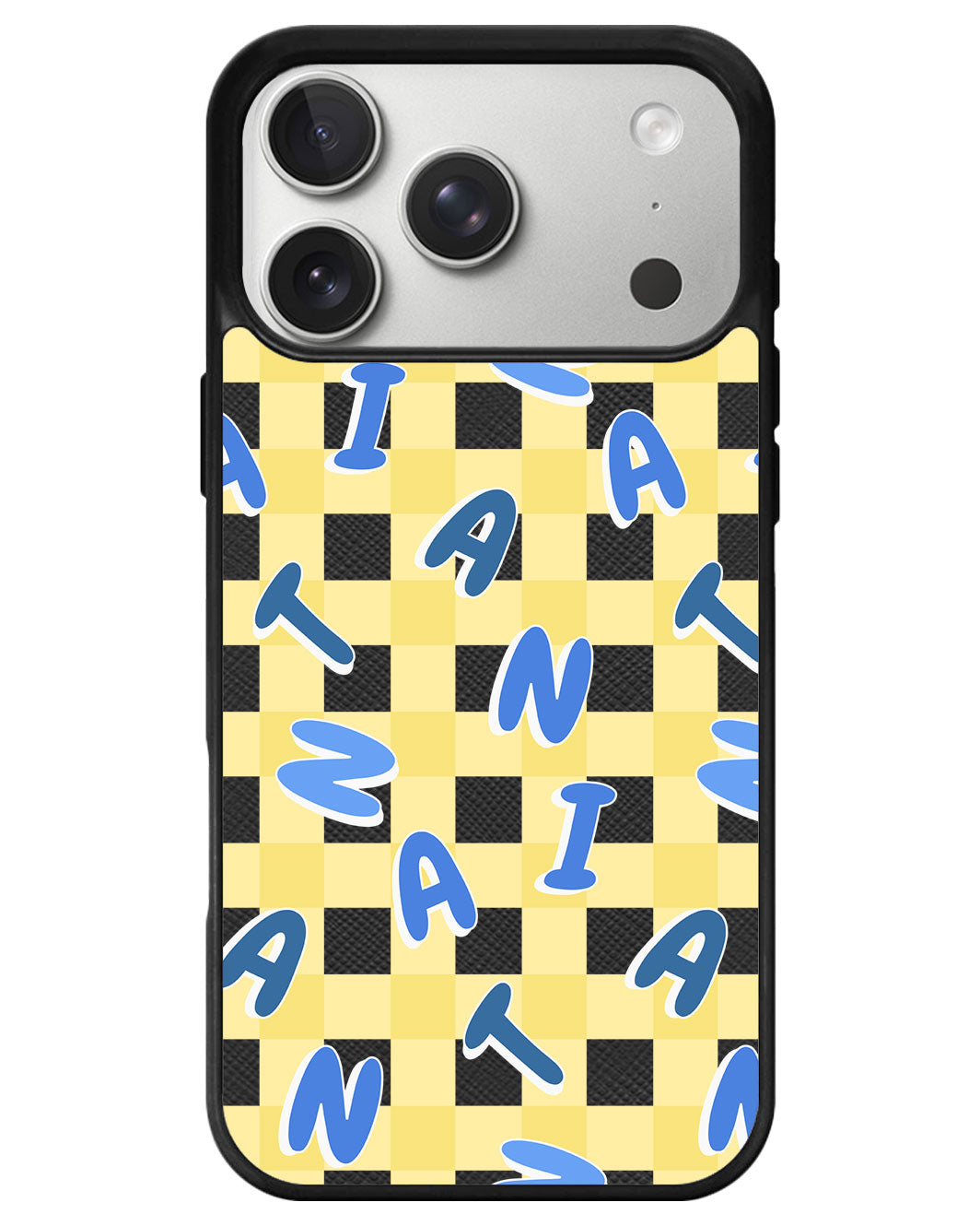 iPhone Leather Grip - Checkered Monogram 3.0