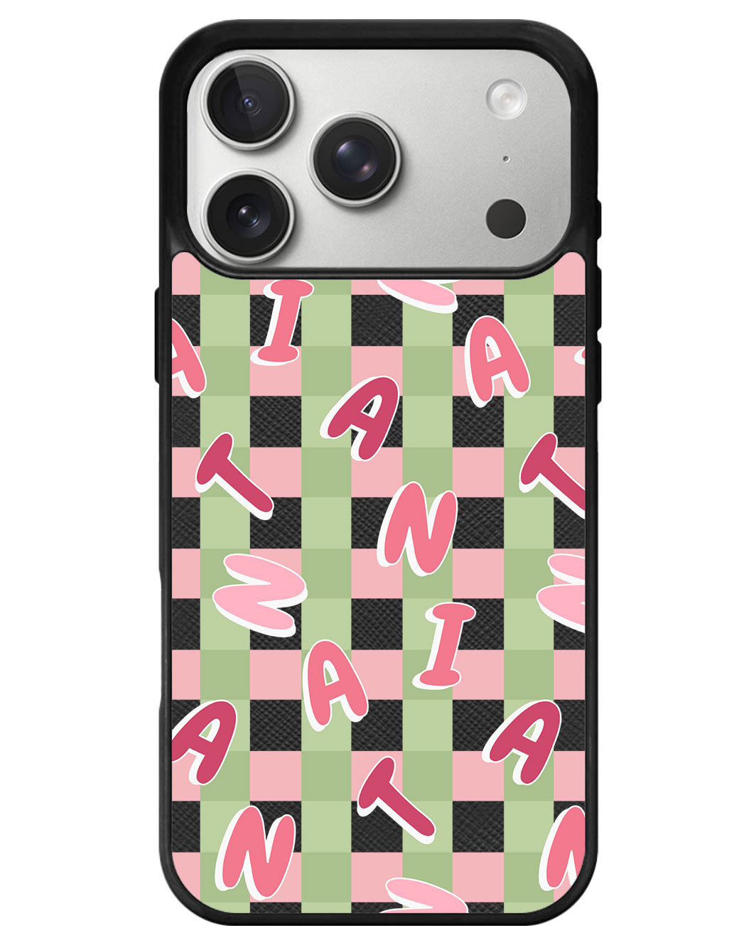iPhone Leather Grip - Checkered Monogram 4.0