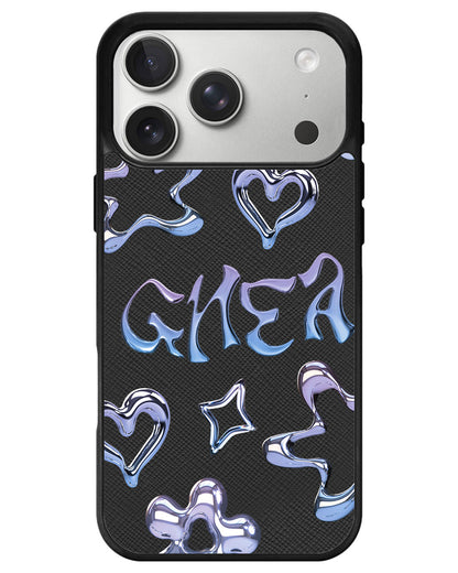iPhone Leather Grip - Chrome Monogram 1.0