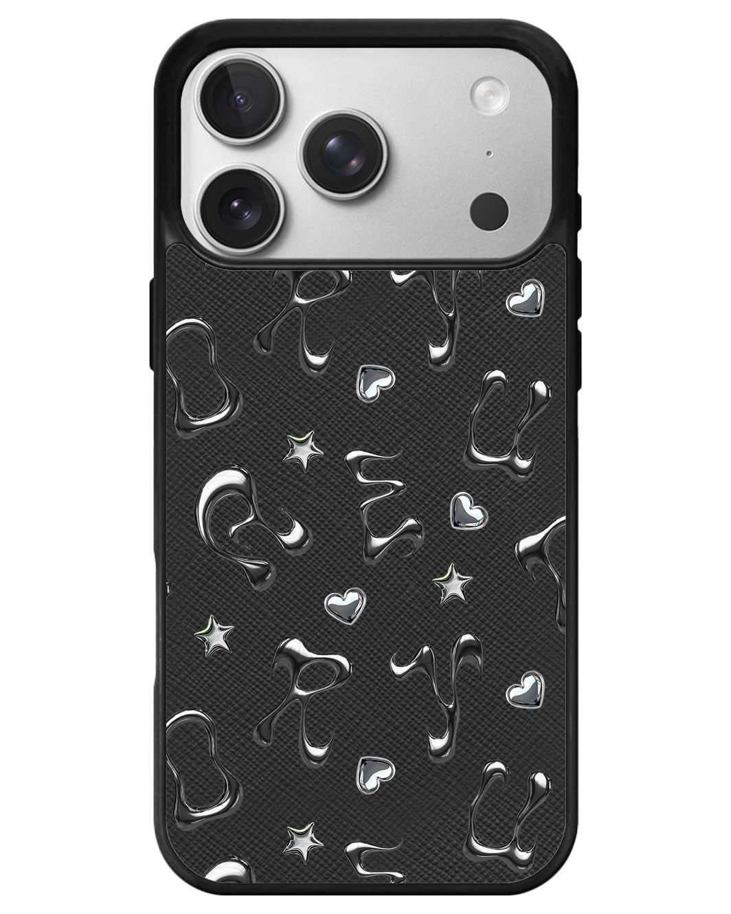 iPhone Leather Grip - Chrome Monogram 2.0
