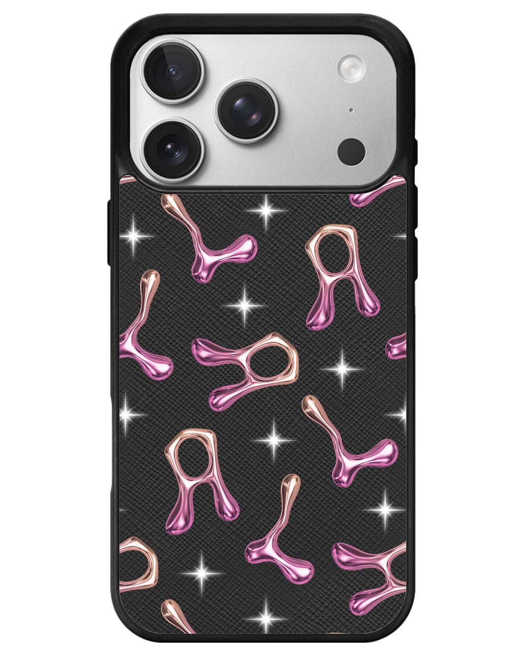 iPhone Leather Grip - Chrome Monogram 3.0