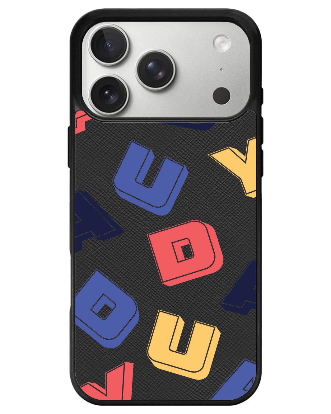 iPhone Leather Grip - Cool Monogram