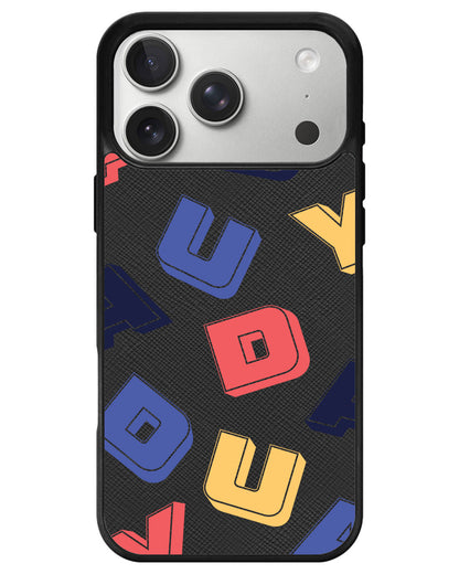 iPhone Leather Grip - Cool Monogram