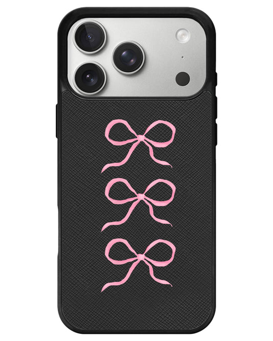 iPhone Leather Grip - Coquette Triple Bow