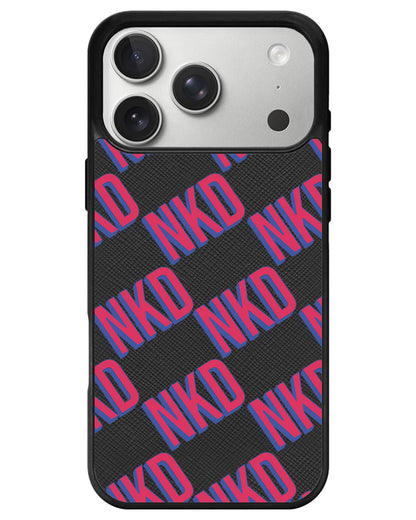 iPhone Leather Grip - Diagonal Initial Monogram 2.0