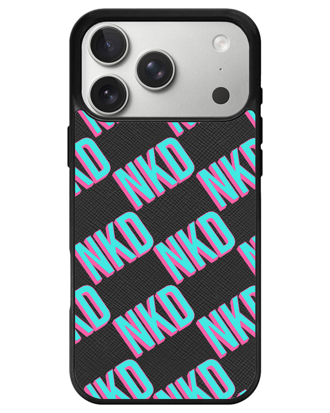 iPhone Leather Grip - Diagonal Initial Monogram 4.0
