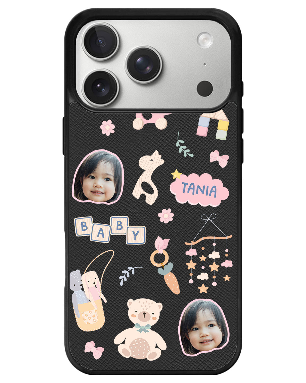 iPhone Leather Grip - Face Grid Girl Toys