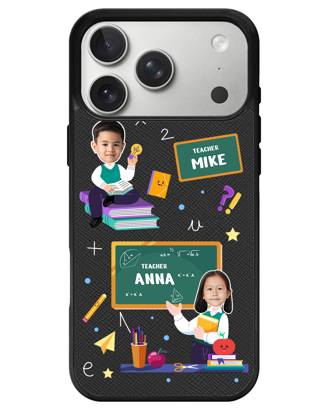 iPhone Leather Grip - Face Grid Dream Teacher