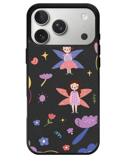 iPhone Leather Grip - Fairy Pattern
