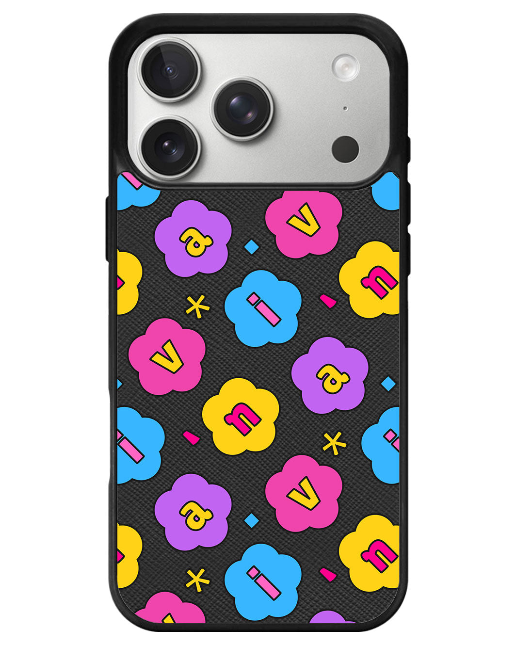 iPhone Leather Grip - Flower Petals Monogram 4.0