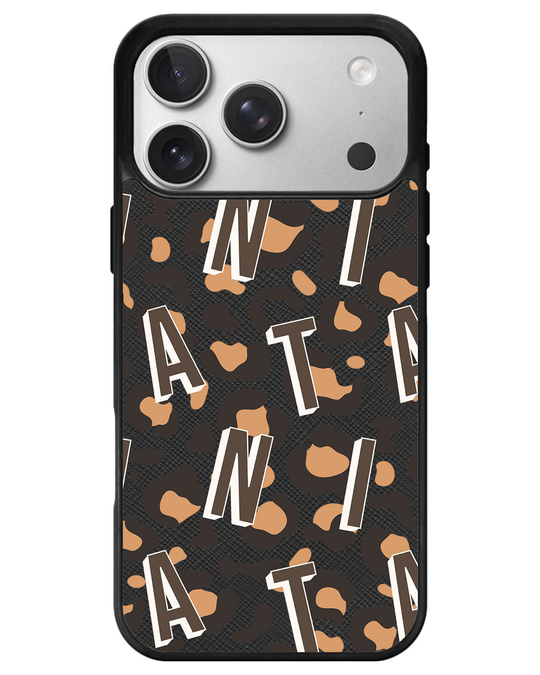 iPhone Leather Grip - Leopard Monogram 2.0