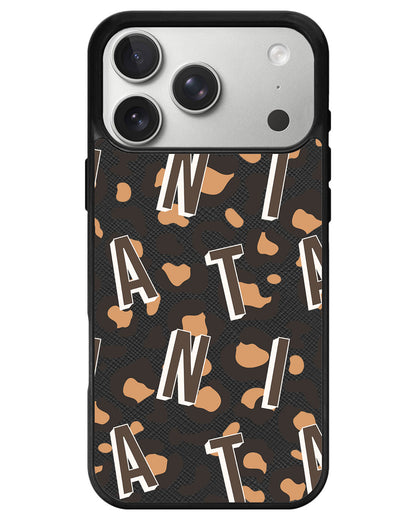 iPhone Leather Grip - Leopard Monogram 2.0