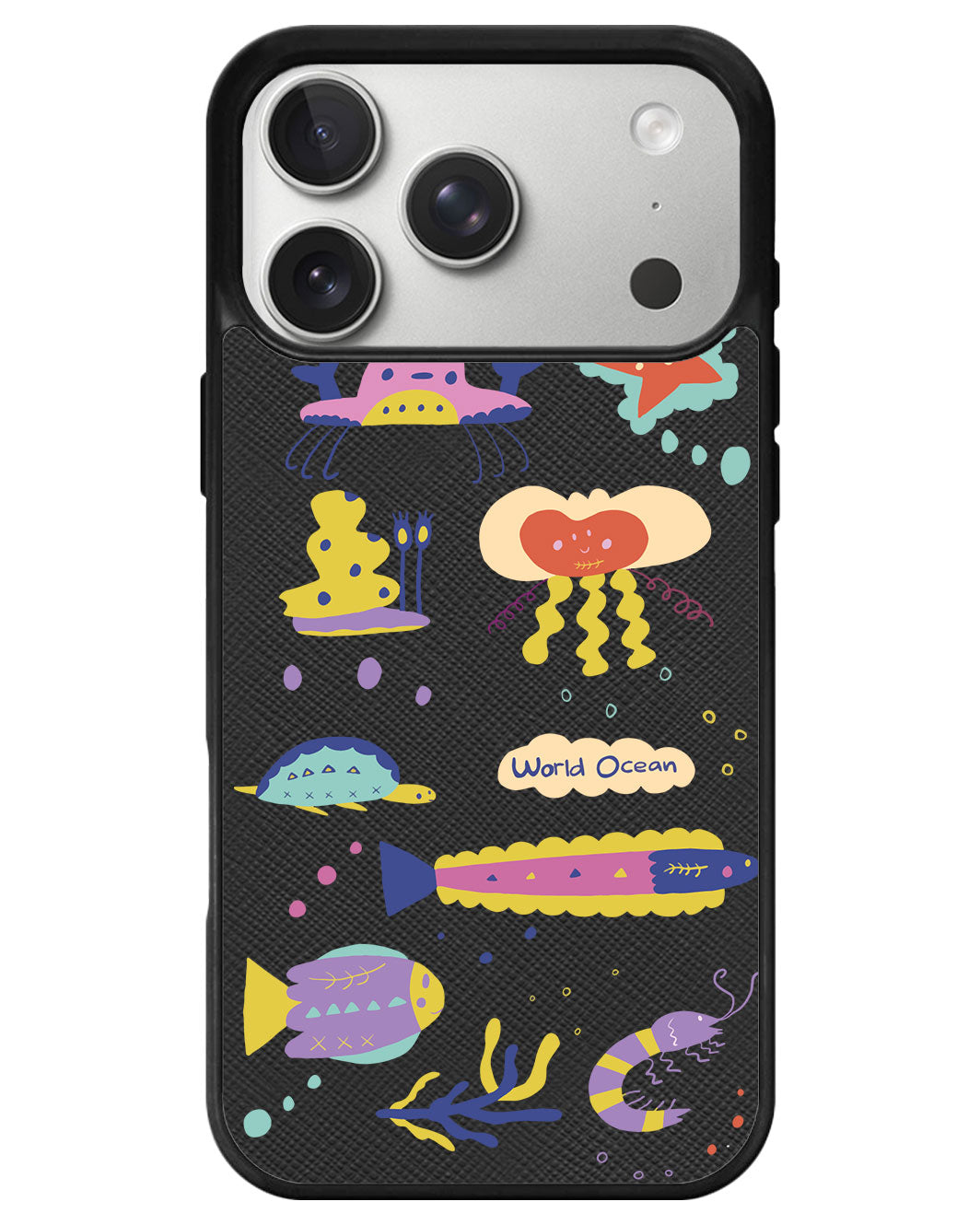 iPhone Leather Grip - Ocean World