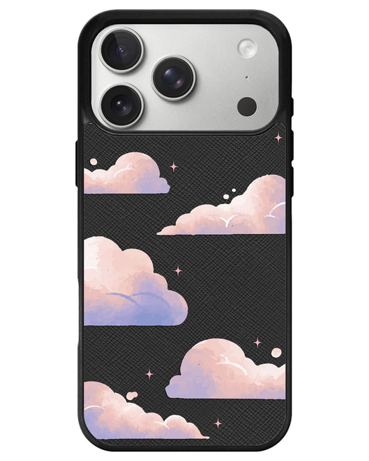 iPhone Leather Grip - Pastel Clouds