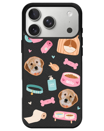 iPhone Leather Grip - Pet Grid Puppy Life