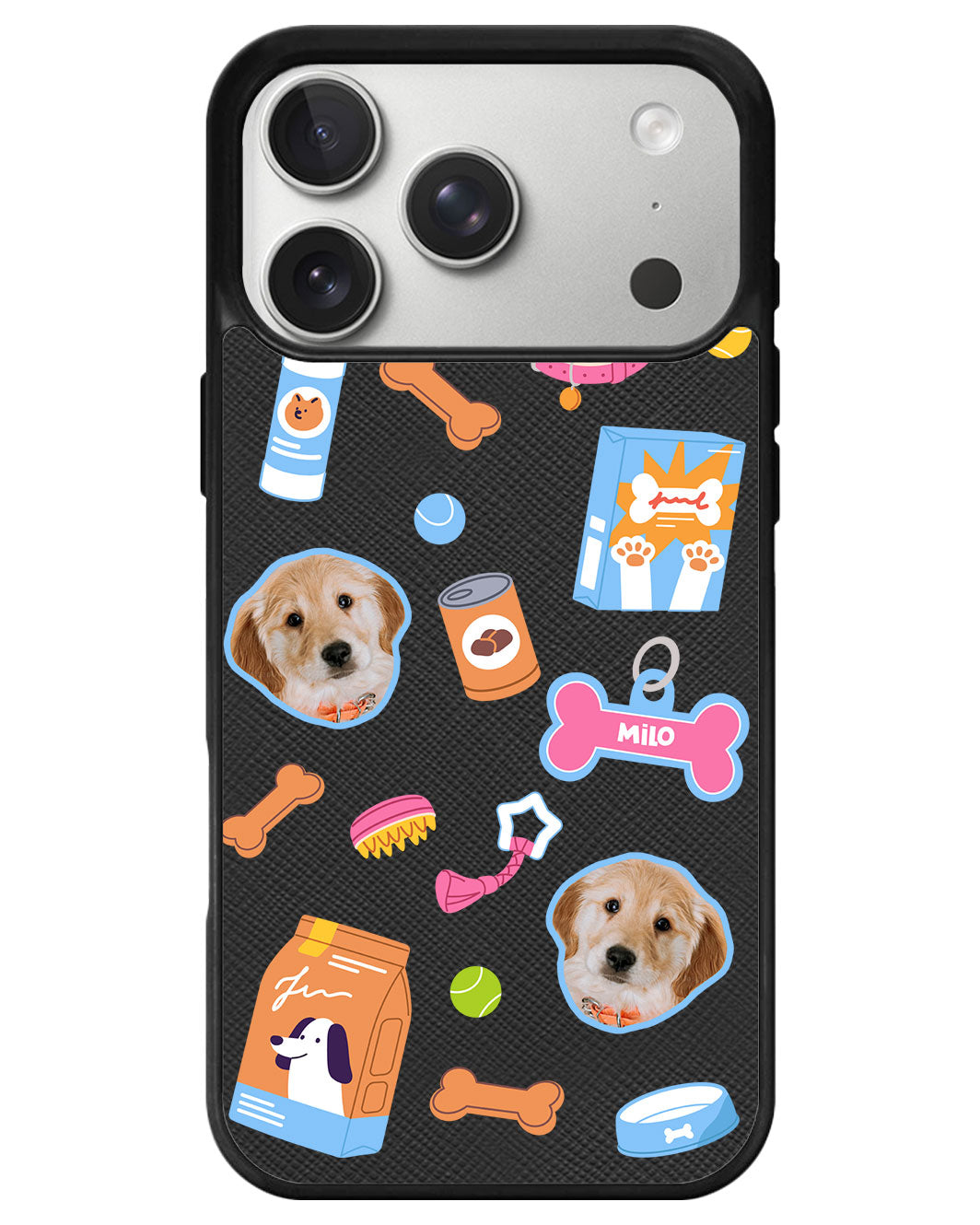 iPhone Leather Grip - Pet Grid Puppy Sweet Treats