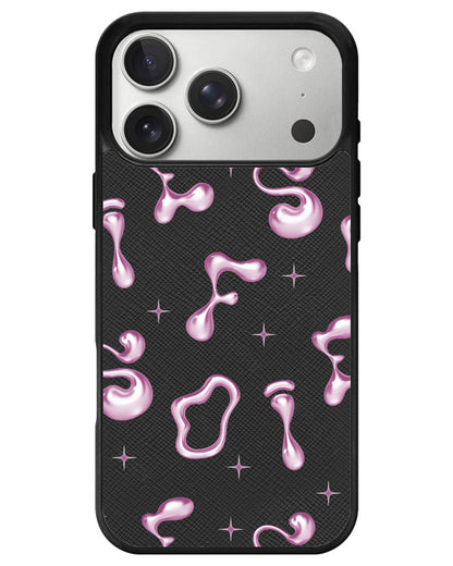 iPhone Leather Grip - Pink Chrome Monogram