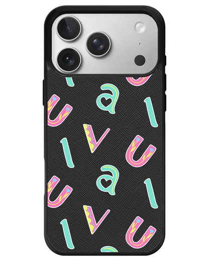 iPhone Leather Grip - Playful Monogram 6.0