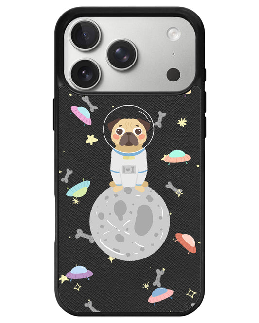 iPhone Leather Grip - Pugstronaut