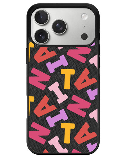 iPhone Leather Grip - Scattered Monogram 1.0