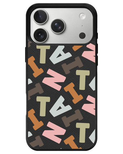 iPhone Leather Grip - Scattered Monogram 4.0