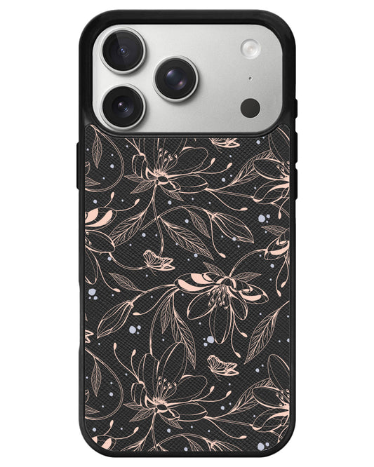 iPhone Leather Grip - Sketchy Flower & Butterfly 1.0