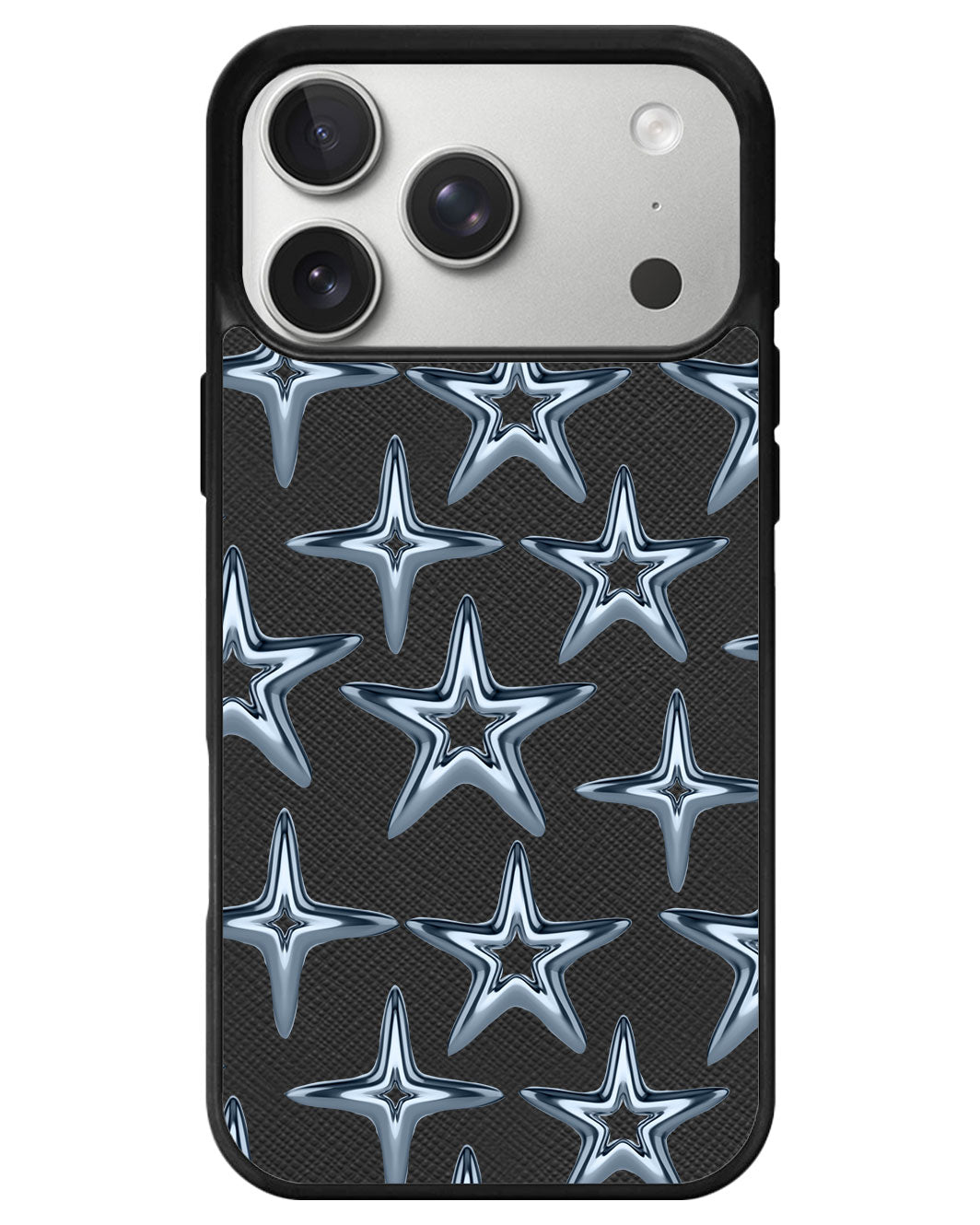 iPhone Leather Grip - Chrome Star