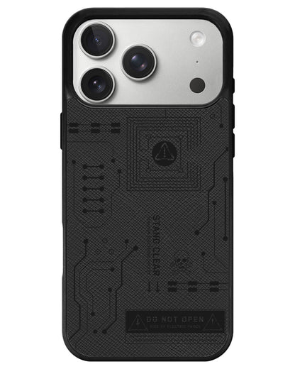 iPhone Leather Grip - Circuit Black
