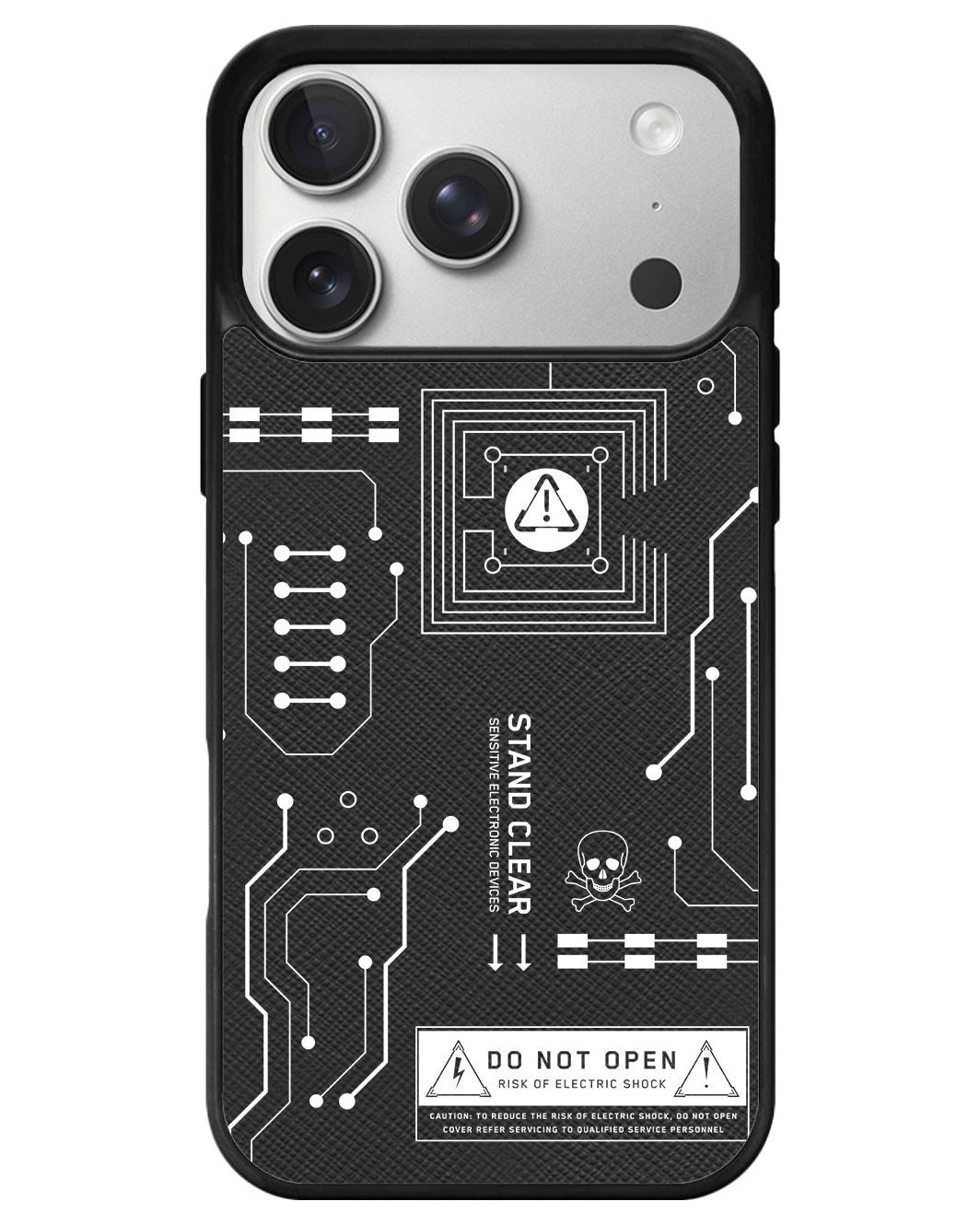 iPhone Leather Grip - Circuit White