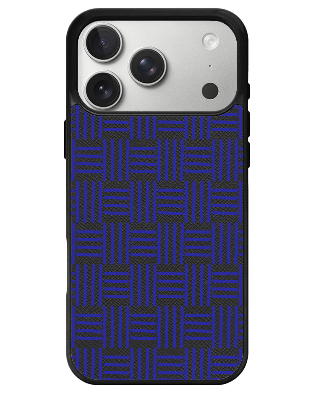 iPhone Leather Grip - Naval Checkered