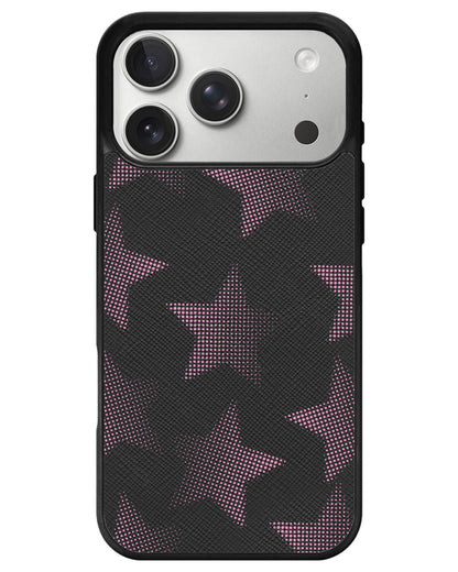 iPhone Leather Grip - Pink Star