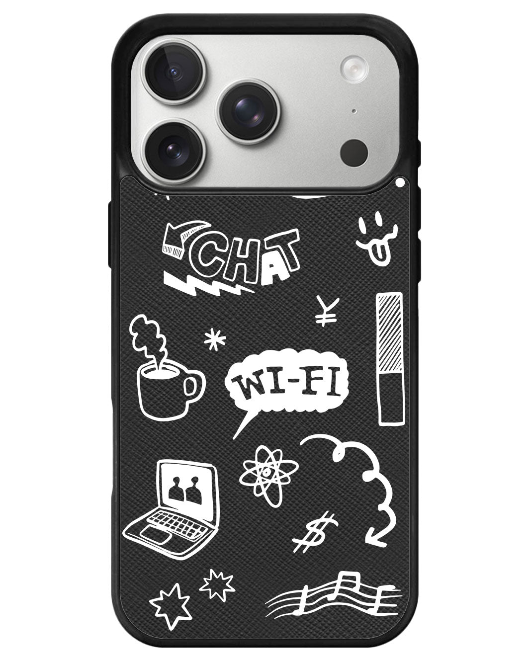 iPhone Leather Grip - Social White