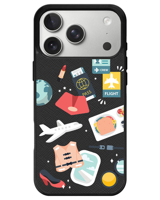 iPhone Leather Grip - Stewardess or Flight Attendant