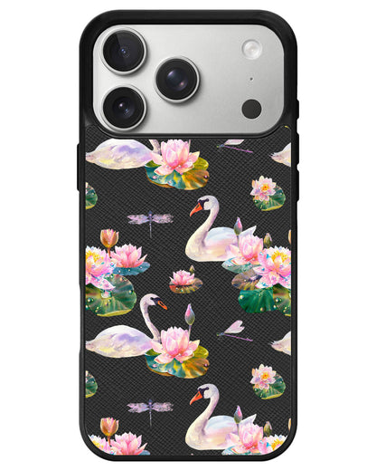 iPhone Leather Grip - Swan