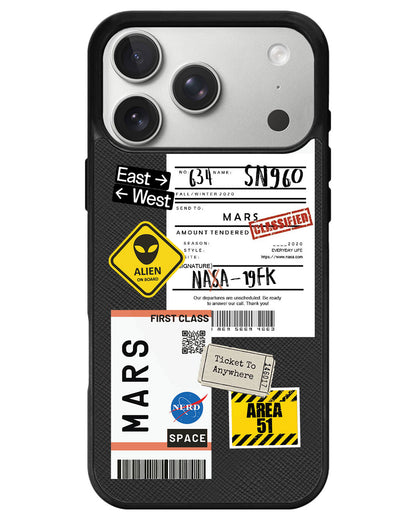 iPhone Leather Grip - Ticket To Mars