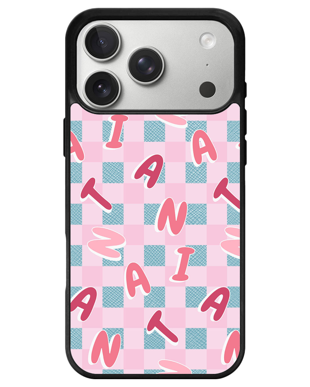 iPhone Leather Grip - Checkered Monogram 1.0